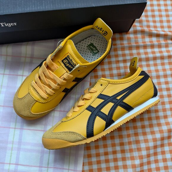 Onitsuka Tiger Classic Yellow and Black Colorway Sneakers - Picture 2 of 9